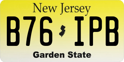 NJ license plate B76IPB