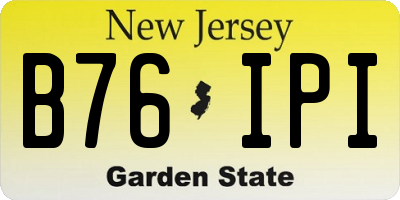 NJ license plate B76IPI