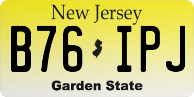NJ license plate B76IPJ