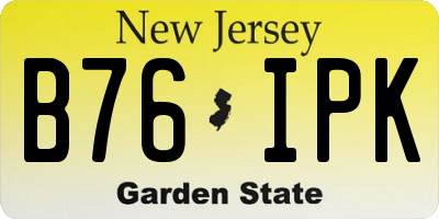 NJ license plate B76IPK