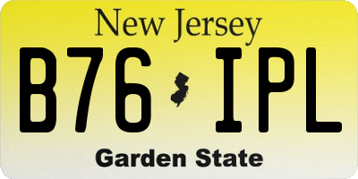 NJ license plate B76IPL