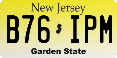 NJ license plate B76IPM