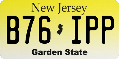 NJ license plate B76IPP