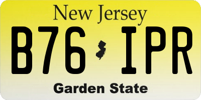 NJ license plate B76IPR