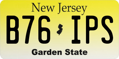 NJ license plate B76IPS
