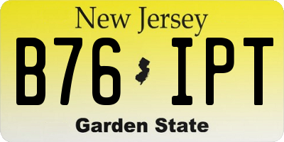 NJ license plate B76IPT
