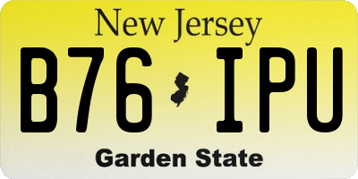 NJ license plate B76IPU