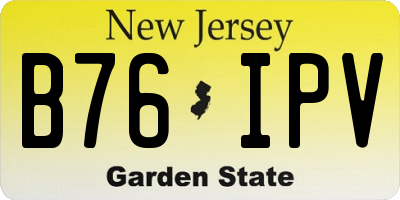NJ license plate B76IPV