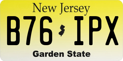 NJ license plate B76IPX