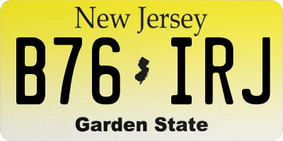 NJ license plate B76IRJ