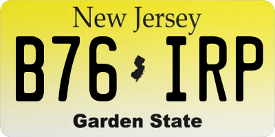 NJ license plate B76IRP