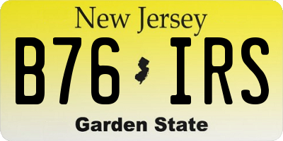 NJ license plate B76IRS