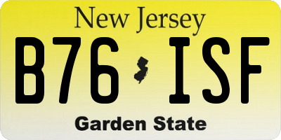 NJ license plate B76ISF