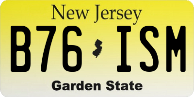 NJ license plate B76ISM
