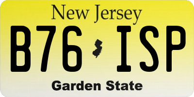 NJ license plate B76ISP