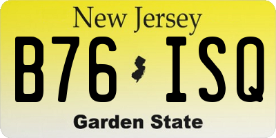NJ license plate B76ISQ