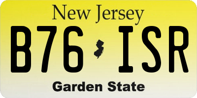 NJ license plate B76ISR