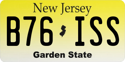NJ license plate B76ISS