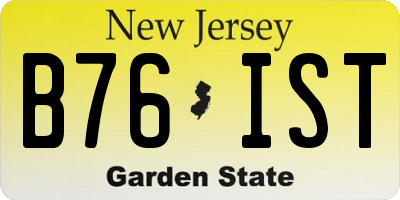 NJ license plate B76IST