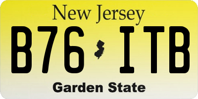 NJ license plate B76ITB