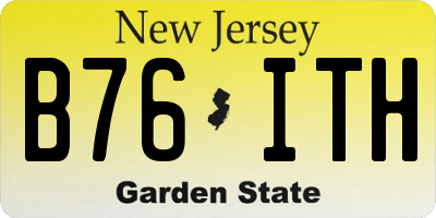 NJ license plate B76ITH