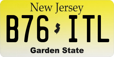 NJ license plate B76ITL