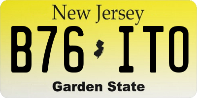 NJ license plate B76ITO