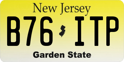 NJ license plate B76ITP
