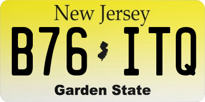 NJ license plate B76ITQ