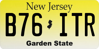 NJ license plate B76ITR