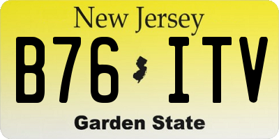 NJ license plate B76ITV