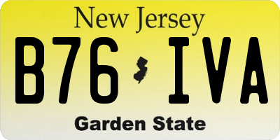 NJ license plate B76IVA