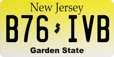 NJ license plate B76IVB