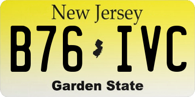 NJ license plate B76IVC