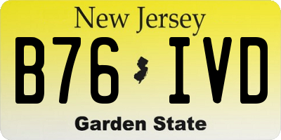 NJ license plate B76IVD