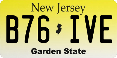 NJ license plate B76IVE