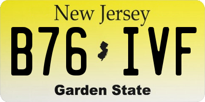 NJ license plate B76IVF