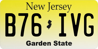 NJ license plate B76IVG