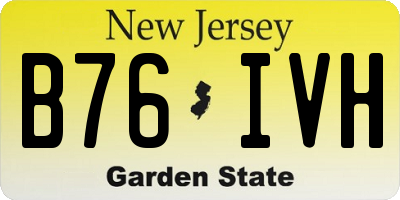 NJ license plate B76IVH