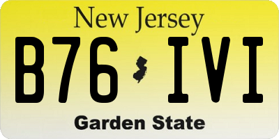 NJ license plate B76IVI
