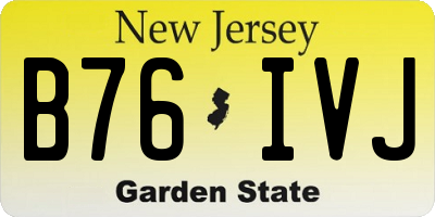 NJ license plate B76IVJ