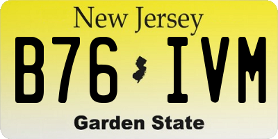 NJ license plate B76IVM