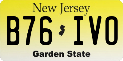 NJ license plate B76IVO