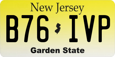 NJ license plate B76IVP