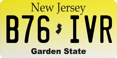 NJ license plate B76IVR