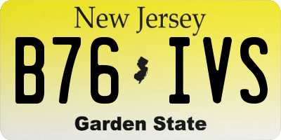 NJ license plate B76IVS