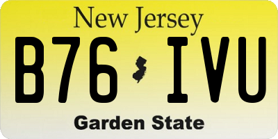 NJ license plate B76IVU