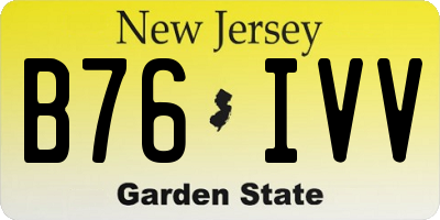NJ license plate B76IVV