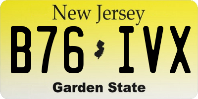 NJ license plate B76IVX