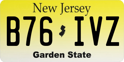 NJ license plate B76IVZ